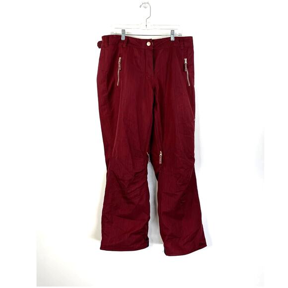 Obermeyer Delia Insulated Ski Pant Maroon Burgundy Red Winter - Picture 1 of 13